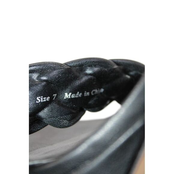 Dolce Vita Womens Braided Straps Slide On Chunky Sandal Heels Black Size 7 - Picture 6 of 7